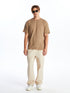 LC Waikiki Crew Neck Short Sleeve Men's Textured T-Shirt